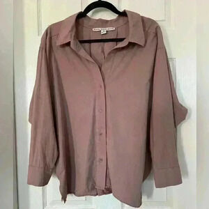HYFVE Mauve button down shirt